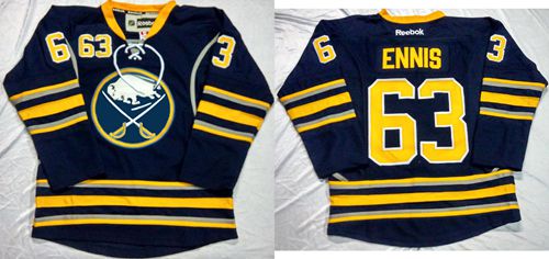 Sabres #63 Tyler Ennis Navy Blue Home Stitched NHL Jersey