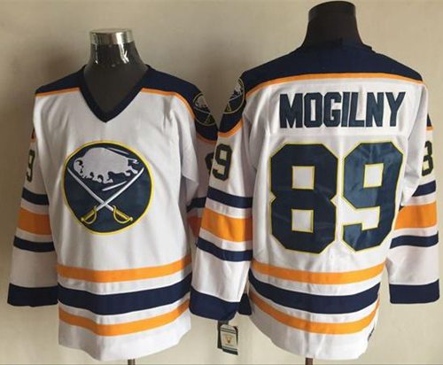 Sabres #89 Alexander Mogilny White CCM Throwback Stitched NHL Jersey