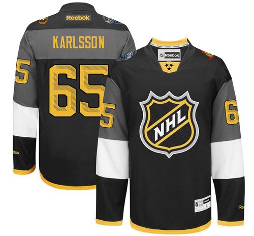 Senators #65 Erik Karlsson Black 2016 All Star Stitched NHL Jersey