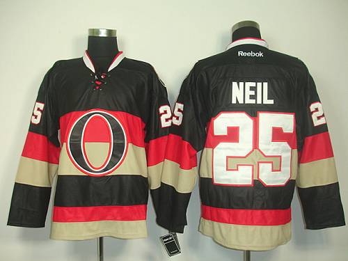 Senators #25 Chris Neil Black Third Stitched NHL Jersey