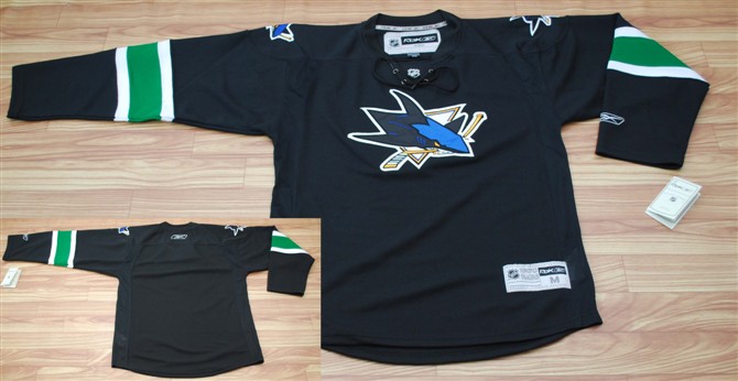 Sharks Blank Stitched Black NHL Jersey