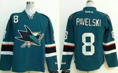 Sharks #8 Joe Pavelski Stitched Blue NHL Jersey