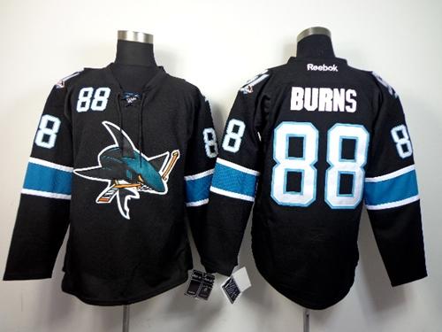 Sharks #88 Brent Burns Black Stitched NHL Jersey