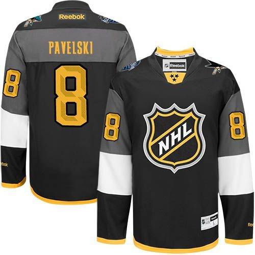 Sharks #8 Joe Pavelski Black 2016 All Star Stitched NHL Jersey