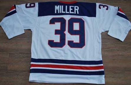 2010 Olympic Team USA #39 Ryan Miller Stitched White 1960 Throwback NHL Jersey