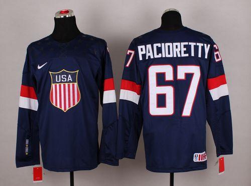 2014 Olympic Team USA #67 Max Pacioretty Navy Blue Stitched NHL Jersey