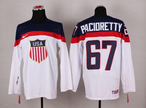 2014 Olympic Team USA #67 Max Pacioretty White Stitched NHL Jersey