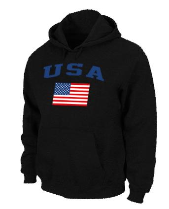 USA Olympics USA Flag Pullover NHL Hoodie Black