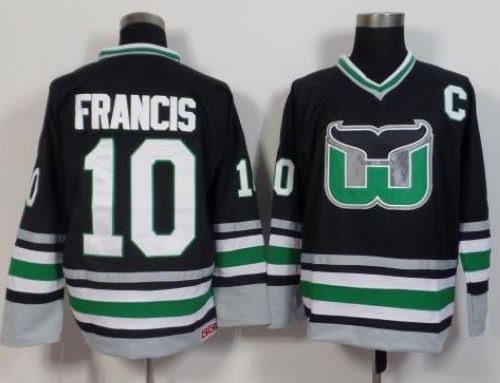 Whalers #10 Ron Francis Black CCM Throwback Stitched NHL Jersey