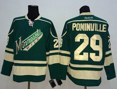 Wild #29 Jason Pominville Green Stitched NHL Jersey
