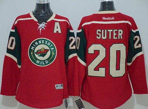 Wild #20 Ryan Suter Red Stitched NHL Jersey