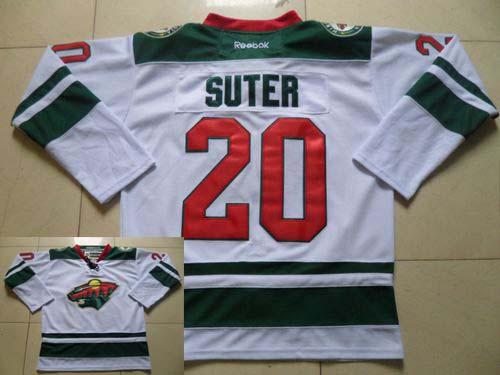 Wild #20 Ryan Suter White Stitched NHL Jersey