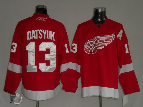 Red Wings #13 Pavel Datsyuk Stitched Red NHL Jersey