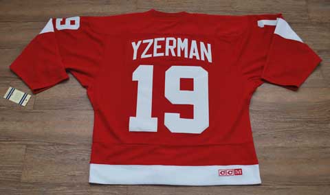 Red Wings #19 Steve Yzerman Stitched Red CCM NHL Jersey