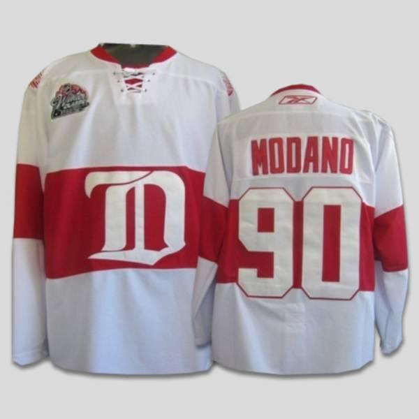 Red Wings #90 Mike Modano Stitched White Winter Classic NHL Jersey