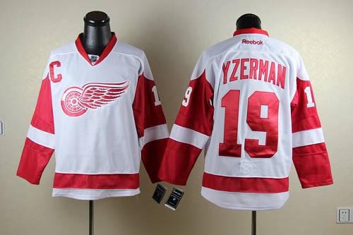 Red Wings #19 Steve Yzerman White Stitched NHL Jersey