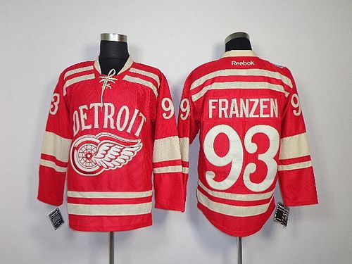 Red Wings #93 Johan Franzen Red 2014 Winter Classic Stitched NHL Jersey