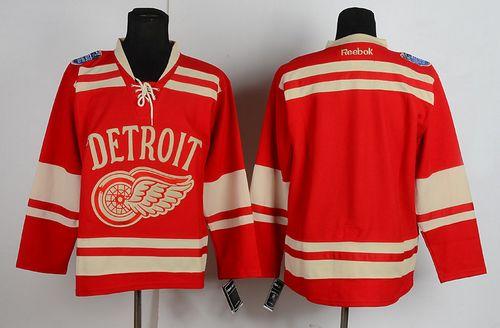 Red Wings Blank Red 2014 Winter Classic Stitched NHL Jersey