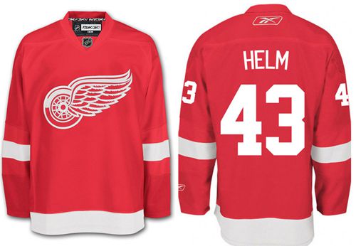 Red Wings #43 Darren Helm Red Stitched NHL Jersey