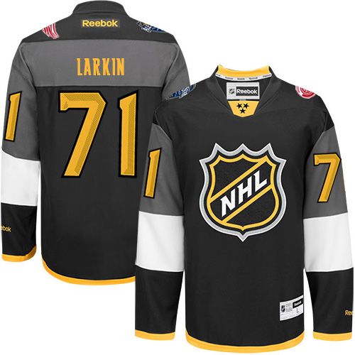 Red Wings #71 Dylan Larkin Black 2016 All Star Stitched NHL Jersey
