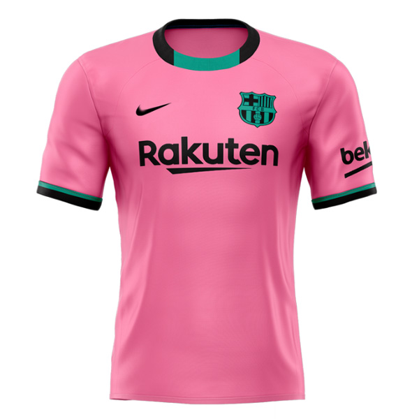 20 21 Barcelona Third Pink Soccer Jersey Shirt
