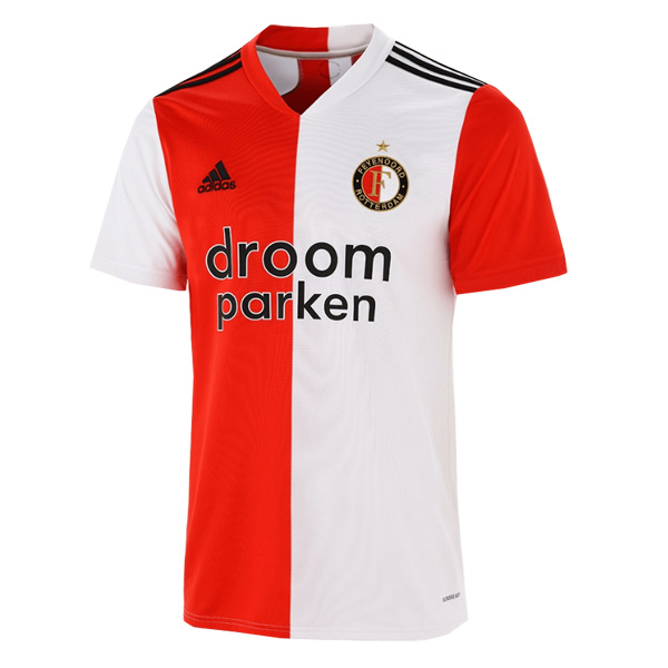 20 21 Feyenoord Home Red&white Soccer Jersey