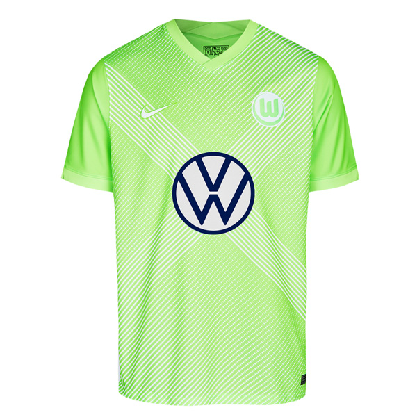 20 21 Vfl Wolfsburg Home Soccer Jersey Shirt
