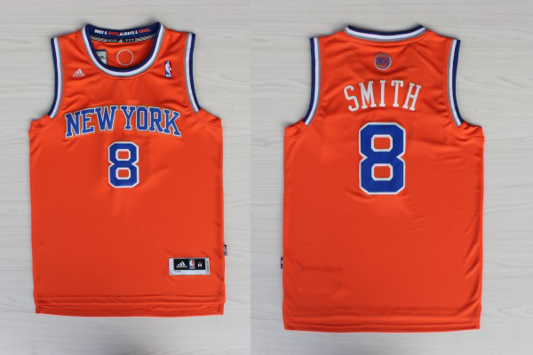 2013 2014  NBA New York Knicks 8 Jr Smith New Revolution 30 Swingman Alternate Orange Jersey