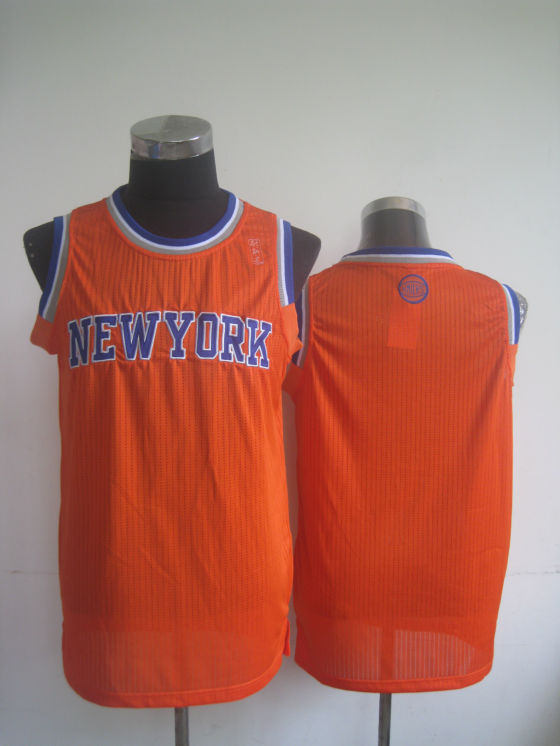 2013 2014  NBA New York Knicks Blank Authentic Alternate Orange Jersey