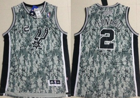 2013 New Season  NBA San Antonio Spurs 2 Kawhi Leonard New Revolution 30 Swingman Camo Realtree Jersey