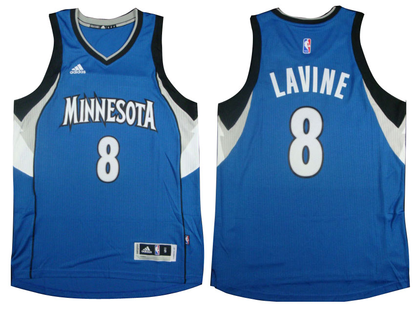 2014   2015  NBA Minnesota Timberwolves 8 Zach LaVine jersey New Revolution 30 Swingman Road Blue Jersey