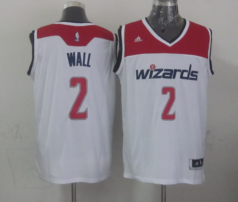 2014   2015  NBA Washington Wizards 2 John Wall New Revolution 30 Swingman Road White Jersey