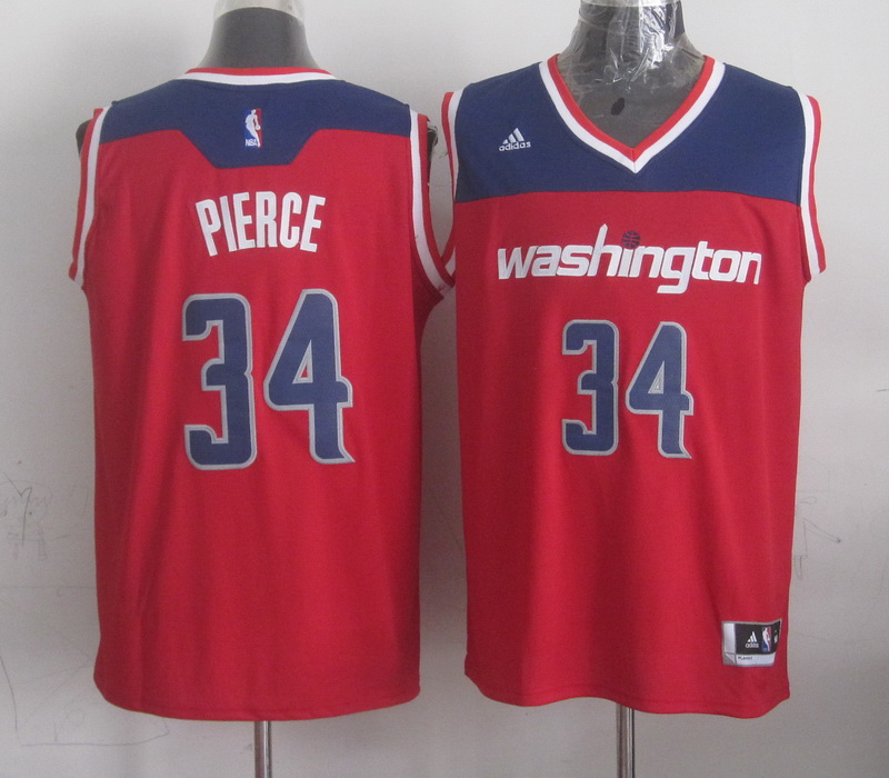 2014   2015  NBA Washington Wizards 34 Paul Pierce New Revolution 30 Swingman Road Red Jersey
