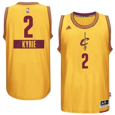 2014 15 Christmas Day jersey Cleveland Cavaliers 2 Kyrie Irving  Gold Swingman Alternate Jersey