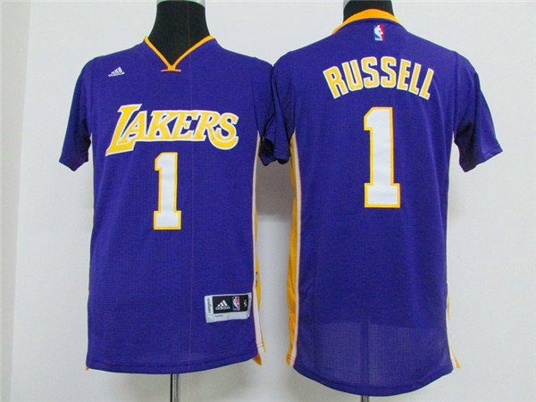 2014 15 Los Angeles Lakers 1 D Angelo Russell  purple Pride Swingman Jersey