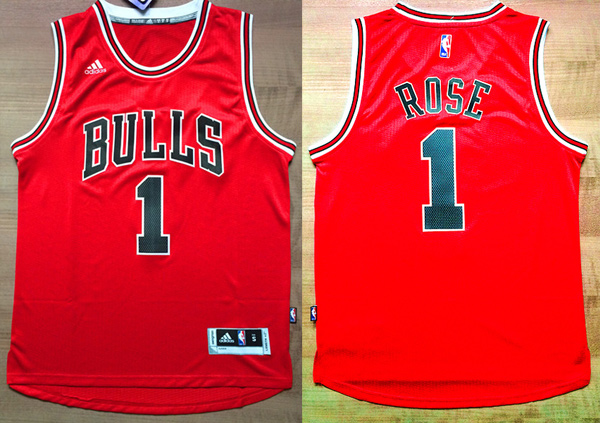 2014 2015  NBA Chicago Bulls 1 Derrick Rose New Revolution 30 Swingman Red Jersey