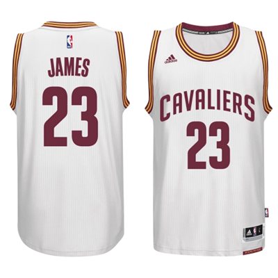 2014 2015  NBA Cleveland Cavaliers 23 Lebron James New Revolution 30 Swingman White Jersey