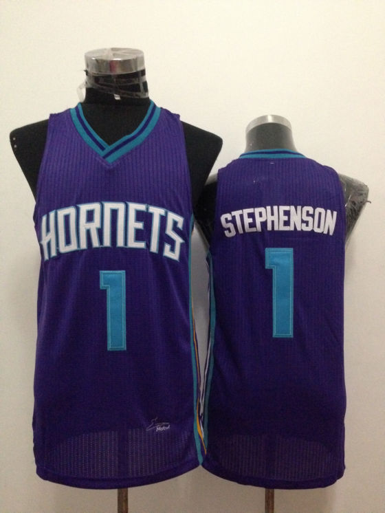 2014 NBA Charlotte Hornets 1 Lance Stephenson Authentic Dark Blue Jersey