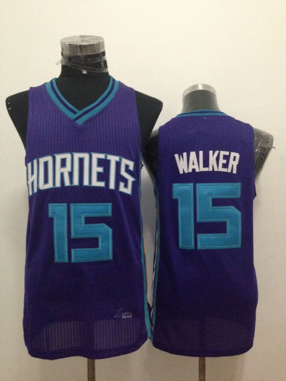2014 NBA Charlotte Hornets 15 Kemba Walker Authentic Dark Blue Jersey