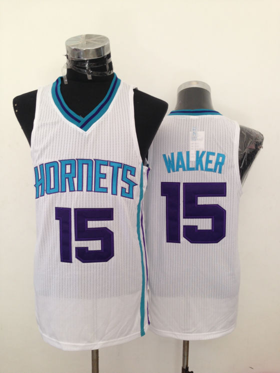 2014 NBA Charlotte Hornets 15 Kemba Walker Authentic White Jersey