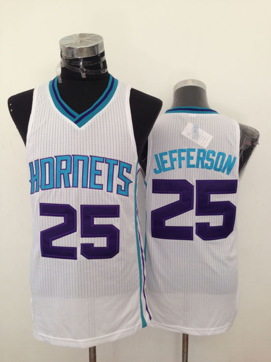 2014 NBA Charlotte Hornets 25 Al Jefferson Authentic White Jersey