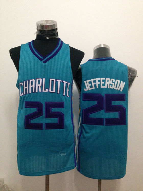 2014 NBA Charlotte Hornets 25 Al Jefferson Authentic blue Jersey