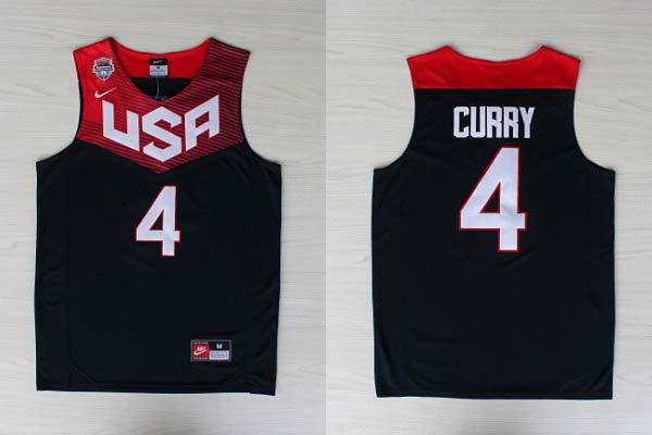 2014 World Cup USA Basketball Jerseys 4 Stephen Curry New Revolution 30 Swingman Blue Jersey
