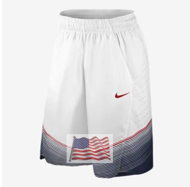2014 World Cup USA Basketball White Shorts