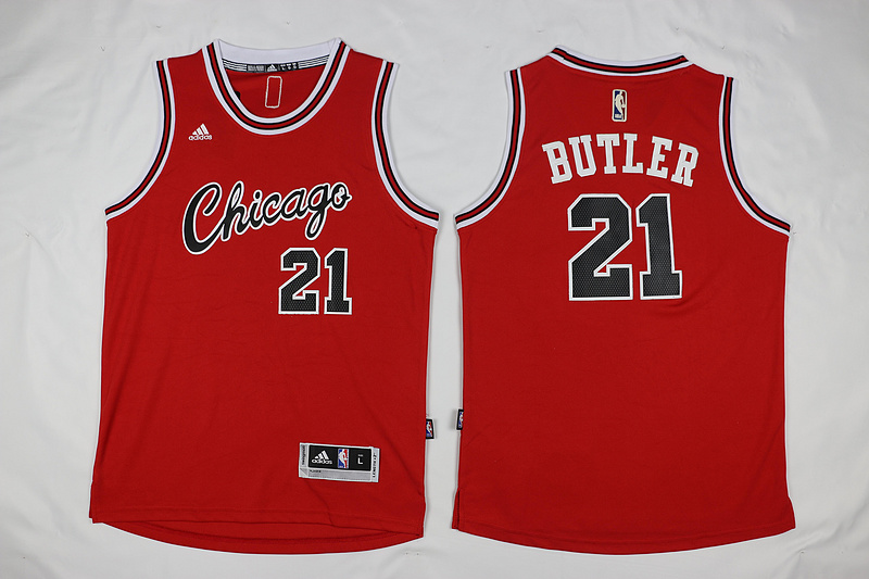 2015   2016  NBA Chicago Bulls 21 Jimmy Butler New Revolution 30 Swingman Red Jerseys