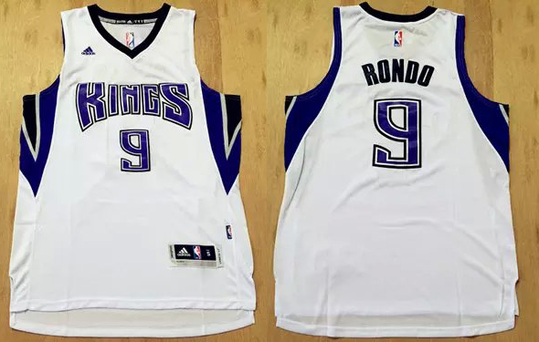 2015   2016  NBA Sacramento Kings 9 Rajon Rondo New Revolution 30 Swingman White Jersey