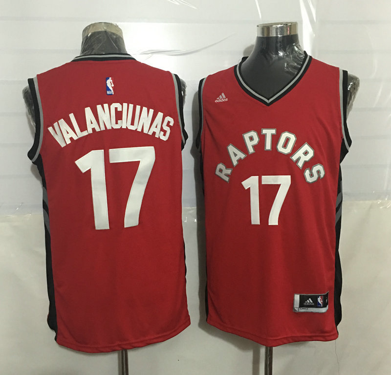 2015   2016  NBA Toronto Raptors 17 Jonas Valanciunas New Revolution 30 Swingman Red Jersey