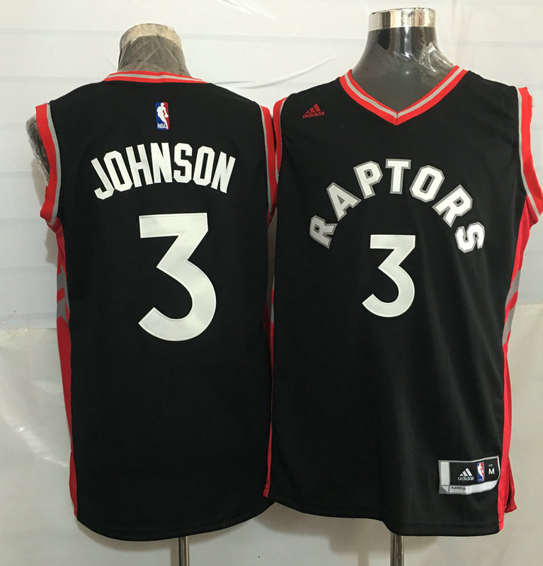 2015   2016  NBA Toronto Raptors 3 James Johnson New Revolution 30 Swingman Black Jersey