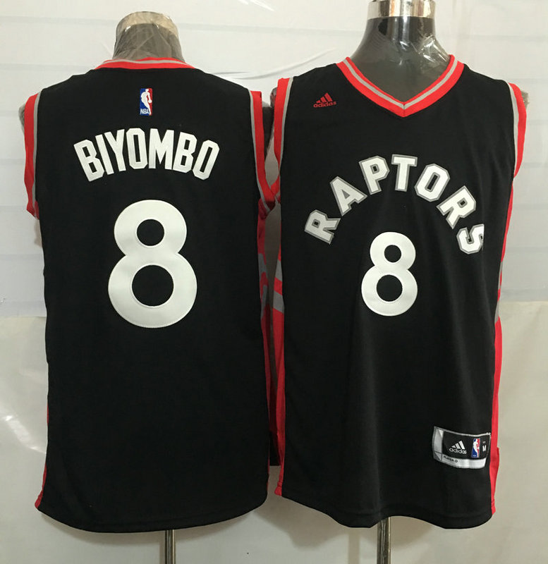 2015   2016  NBA Toronto Raptors 8 Bismack Biyombo New Revolution 30 Swingman Black Jersey