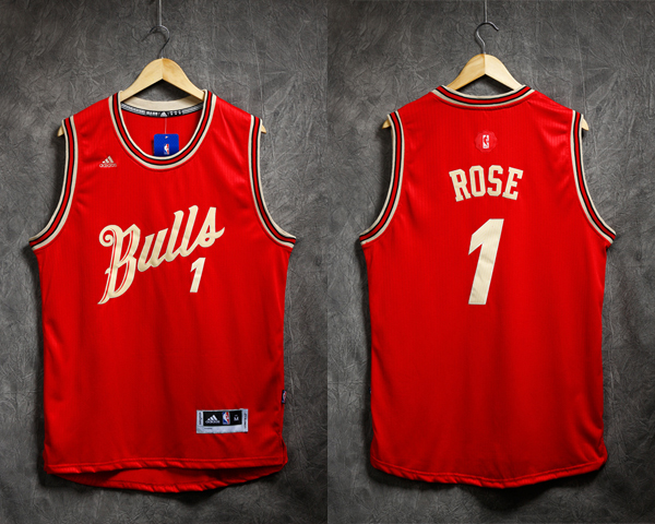 2015   2016 NBA Christmas Day jersey Chicago Bulls 1 Derrick Rose New Revolution 30 Swingman Red Jersey